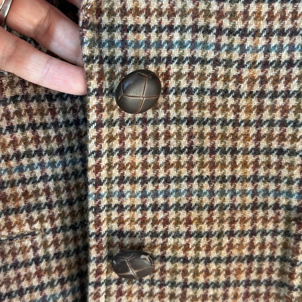 Talbots Wool Blend‎ Houndstooth Blazer Sz 10 Heritage Equestrian Preppy Office - Picture 8 of 13